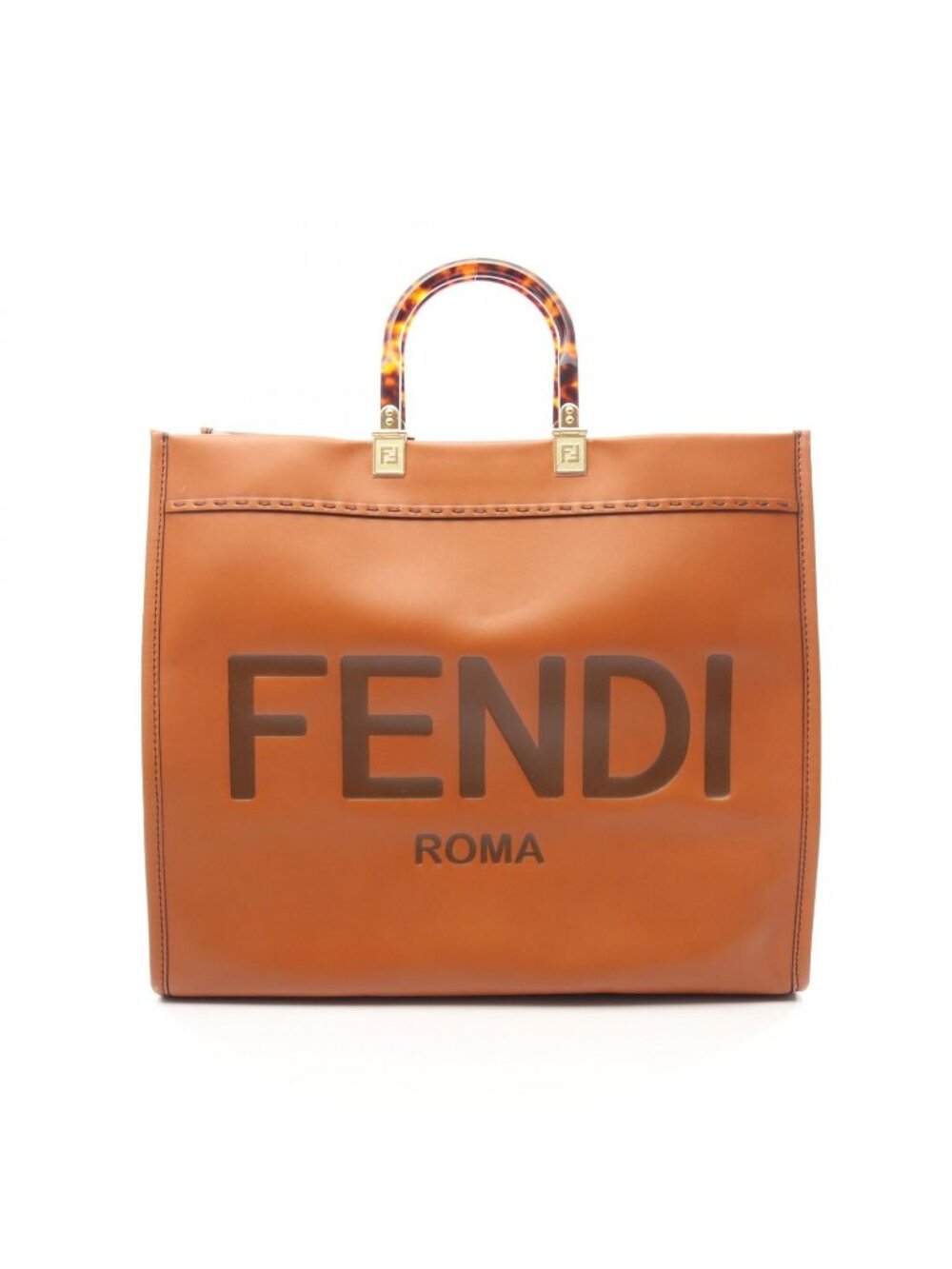 Fendi Tote Bag Sunshine Large Brown Leather